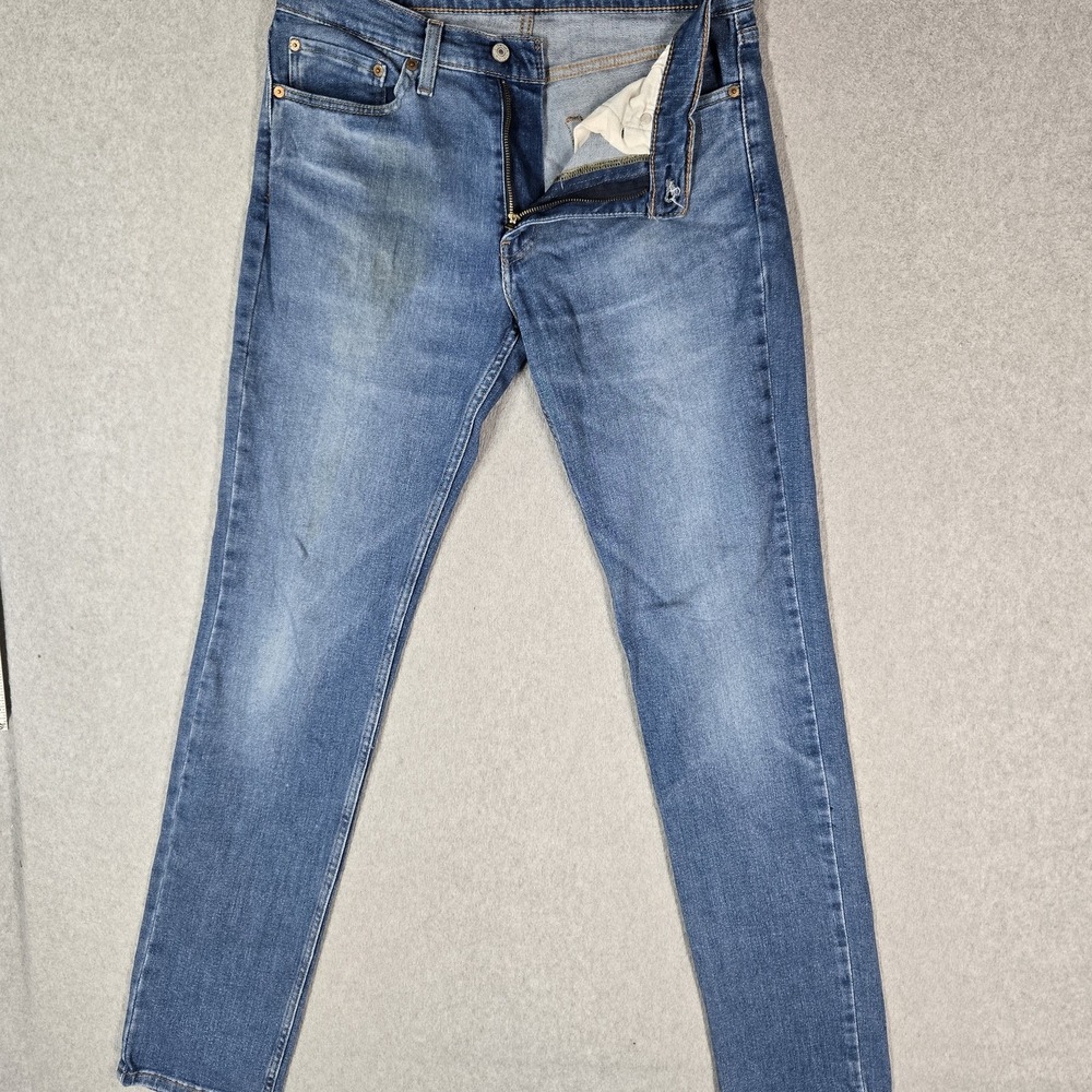 Levi's 511 Men Jeans 32X36 Blue Denim Slim Fit 34" Inseam Stretch